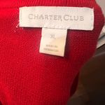 Charter Club  Cardigan Sweater Red Scottie Dog Button Front Size XL Photo 7