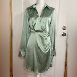 Cider Dirty Martini Long Sleeve Mini Dress - Pale Green NWT (M) Photo 1