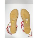 GBG Los Angeles T Strap Sandals Size 6 Pink‎ Gold Logo Ankle Strap Pink Photo 7