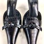 Linea Paolo  y2k faux reptile bow coquette heel holiday square toe boho classic Photo 0