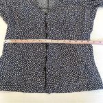Rebecca Taylor La Vie “Nouvelle” navy polka dot button down blouse XS Photo 9
