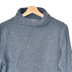 Eileen Fisher  M turtleneck gray cotton blend Fleece sweater Photo 7