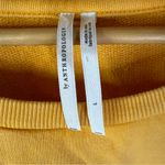 Anthropologie Size Large Dark Mustard Sweatshirt Comfy Outdoor Casual FLAW Photo 1