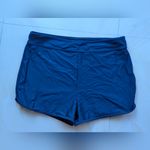 Women's Blue Short Mid Rise Swim Bikini Shorts Sommer Pool Lightweight Size XL Photo 3