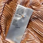 Anthropologie By  Womens Vickie Shimmering Pleated Halter Top Peach Gold Small‎ Photo 5