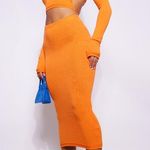 Pretty Little Thing Orange Cut-Out Knit Crop Top โ NEW with Tags Photo 0