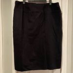 Worthington  Size XLT Black Pull On Stretch Elastic Waist Front Slit Pencil Skirt Photo 2