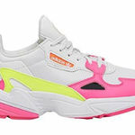 Adidas  Women's Original Falcon Sneaker, Shock Pink/Solar Yellow/White size 6 Photo 0