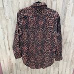 Solid & Striped Oxford Leopard Print 100% Linen Button Front Tunic Shirt XS Photo 2