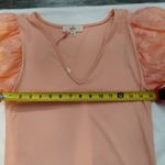 Entro Peach Balloon Sleeve V-Neck Bloose L NEW Ren Fair Castlecore Festival Twee Photo 3