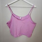 BP  Crop Top Tank Pink Purple Casual Solid Summer Vacation Photo 9