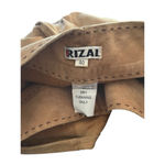 Rizal Vintage NWOT Leather Feathers Made In France Pants Women's Size 40 Medium Brown Photo 8