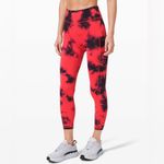 Lululemon Invigorate High-Rise Tight 25" Tie Dye Carnation Red Black Size 4 Photo 8