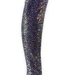 Pleaser Courtly 3015 Thigh High Heel Boots Black Glitter Size 6 NWOT Photo 0