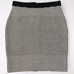 J. McLaughlin  NWOT Striped Mini Skirt Size Small‎ Black White Minimalist Photo 0