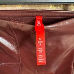 Spanx  Faux Patent Leather Liquid Ruby Maroon Leggings Small Petite NWT Photo 5