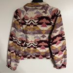 Aeropostale Women's Pink/Multi Aztec Sherpa Fleece Pullover Sweatshirt Medium Photo 9