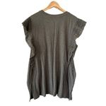 Anthropologie Pilcro Ruffled Sleeve Tunic Tee Moss Green Size XL NEW Photo 2