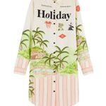 Anthropologie  Scotch & Soda Holiday Tropical Shirt Dress Size XS Photo 3
