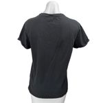 ALLSAINTS  Women's Black Short Sleeve Cutout Choker V-Neck Blouse Shirt Top Sz S Photo 1