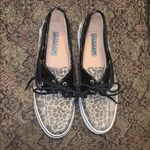 Sperry  Topsiders loafers cheetah and black patent, size 7.5 Photo 3