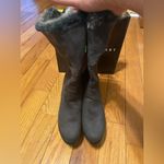Velvet Heart Womens  Gray Faux Fur Collar Suede Heeled Boots Size‎ 7.5 Photo 2