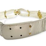 Roberto Cavalli Vintage 80's  M / 37"  Woven Braided Gold Accent Wide Belt Photo 6