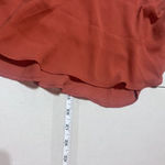 Stella & Dot  Women's Crew Neck Back Zip Peplum Ruffle Blouse‎ Orange Size Medium Photo 13