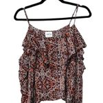 MISA Los Angeles MISA Ruffled Floral Off Shoulder Cropped Top Sz S Photo 1