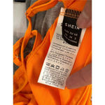 Orange Asymmetrical Cutout bodysuit size XSMALL Orange Photo 4