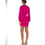 Lovers + Friends  Lorenza Mini Dress Fuchsia Pink Long Sleeve V-Neck Size Xs Photo 9