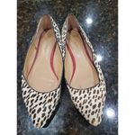 Banana Republic Pumps Women Size 8 White Brown Leopard Print Pointed Toe Slip On Photo 1