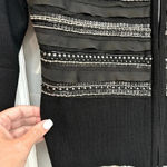 White House | Black Market Embellished Scallopped Zip Up Cardigan Sweater Size S Photo 4