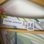 Susan Graver  Tropical Leaf Print Tie Sleeve Dress Size LP Liquid Knit Stretch Photo 5