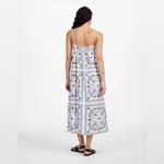Madewell Embroidered Deep V-Neck Midi Dress in Bandana Size: L, NWT Photo 12