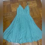 INA  Mint  mini 100 % rayon summer Green Dress with White Dots L Photo 1