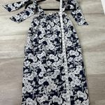 J.Crew  Tie Shoulder Poplin Dress in Magnolia Floral Navy BG490 Size XS Photo 7