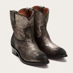 Frye  Billy Western Short Boots Metallic Gold NEW Photo 0