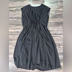 PAS DE CALAIS Pleated Crepe Dress Designer Quite Luxury minimalist Japanese 34/4 Black Photo 6