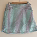 RLX Ralph Lauren Seersucker Skirt Skort Women Small Stripe Pocket Lined Green Photo 0