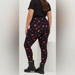 Torrid Black Full Length Comfort Waist Premium Leggings “Lips” Print Size L (0) Photo 4