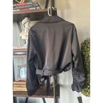 OW Collection Vegas Satin Jacket Black Womens Size Small Photo 8