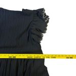 Who What Wear Black Textured Tiered Flutter Sleeve Dress Womens XS Photo 8
