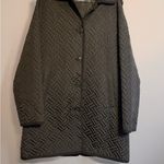 Ralph Lauren Lauren  Black Basket Weeve Hooded Quilted Jacket Photo 3