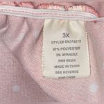 Madison & Hudson Women’s 3X Polka Dot Blouse Ruffle Short Flutter Sleeve Top Pink Photo 3