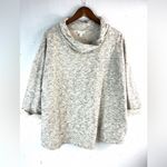 J. Jill Pure Jill XL Oversized Heathered Gray Cotton Cowl Neck Sweatshirt Photo 1