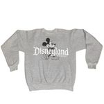 Hanes Vintage Disney Streetwear Gray Mickey Mouse Disneyland Sweatshirt Medium Photo 1