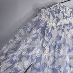 Joie  Small‎ Jamila Blouse In Eventide Blue White Floral Silk Blend Blouse CP Photo 5