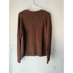 Old Navy  Women's Brown Speckled Knit Crew Neck Sweater Medium Preppy Casual Photo 8