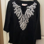 Quacker Factory FINAL MARKDOWN  embroidered top large Photo 0